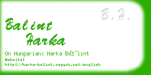 balint harka business card